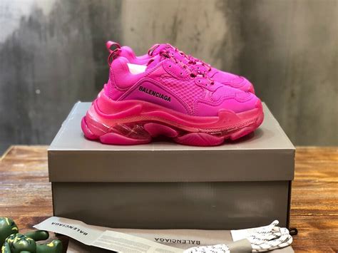 pink balenciaga triple s